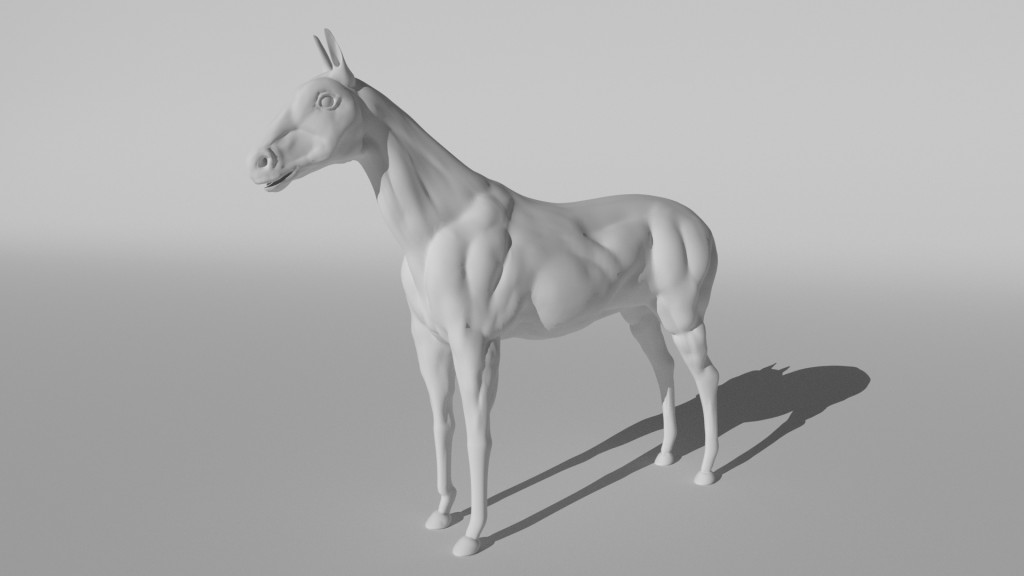 Realistic Horse Mesh (Rigged) preview image 2